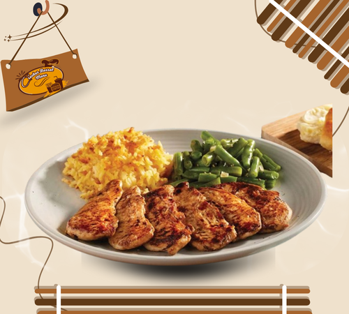 Juicy grilled chicken tenders meal