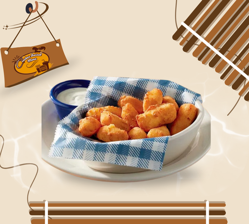 Warm and melty white cheddar cheese bites snack