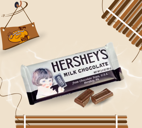 Milk chocolate candy bar from Cracker Barrel country store