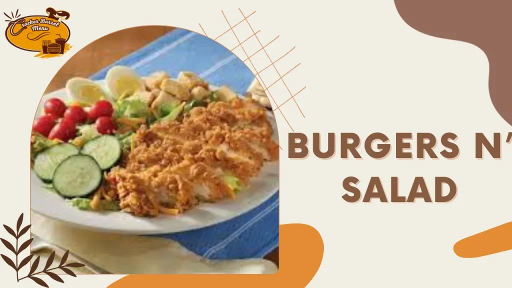 Fresh salads and juicy burgers, famous lunch dishes