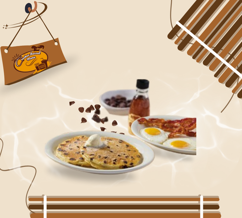 Spring chocolate chip pancake plate from Cracker Barrel