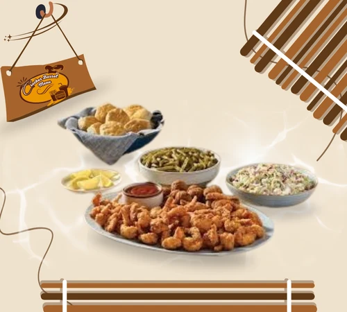 Fried shrimp platter for family