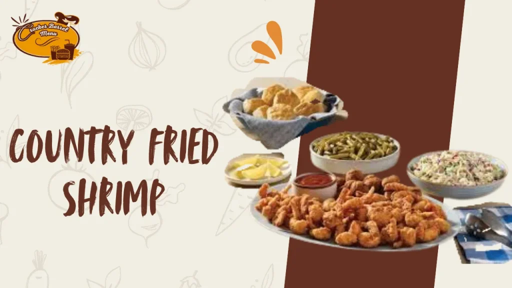 Cracker Barrel Country Fried Shrimp Family Meal with hushpuppies and sides on a platter