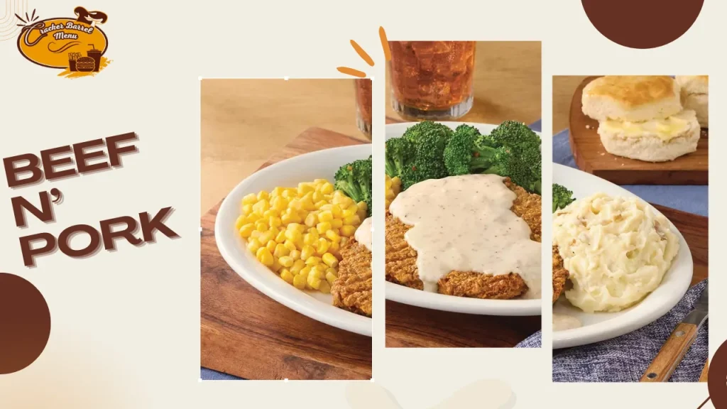 Beef and pork combo meal for lunch or dinner