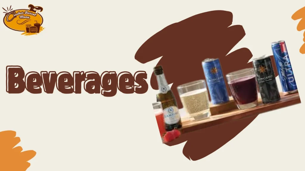 Cracker Barrel drink options for dinner including milk, coffee, and juices