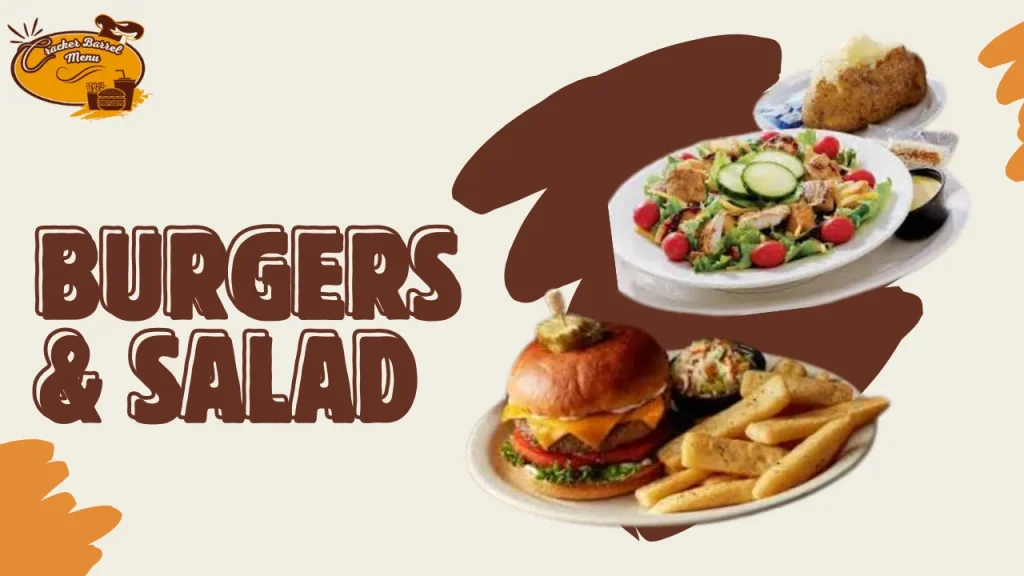 Tasty Dinner combo of burger and salad with prices