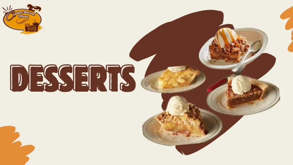 Sweet treats dinner desserts menu with prices 2025