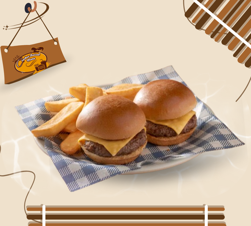 Cracker Barrel kids burger meal with cheese