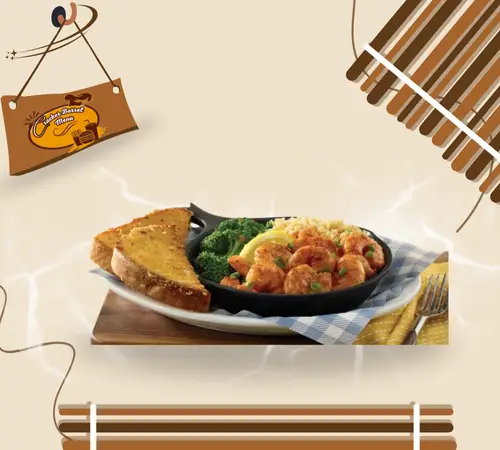 Louisiana-style shrimp platter from Cracker Barrel menu