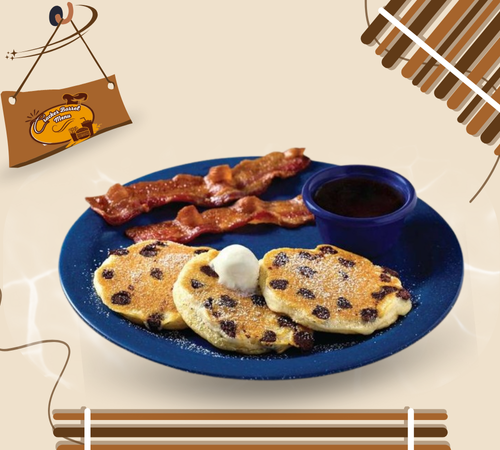 Fun pancake option with chocolate chips for kids

