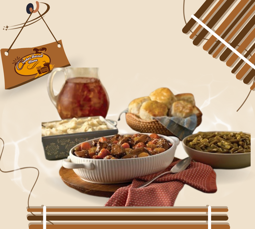 Hearty Cracker Barrel Pot Roast served with homestyle sides