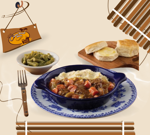 Holiday beef pot roast plate