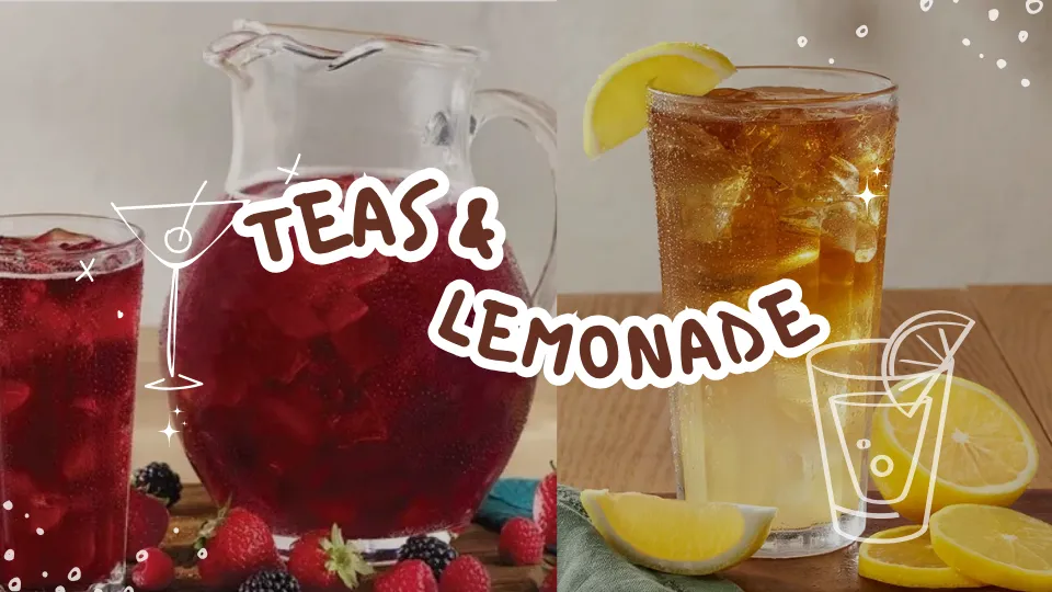 Refreshing Southern-style tea and classic lemonade