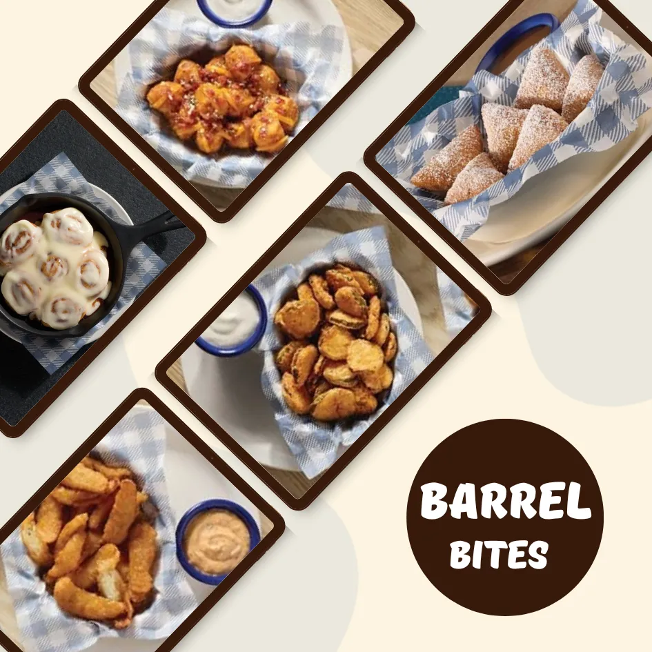 Barrel bites menu at Cracker Barrel with prices & pictures 2025