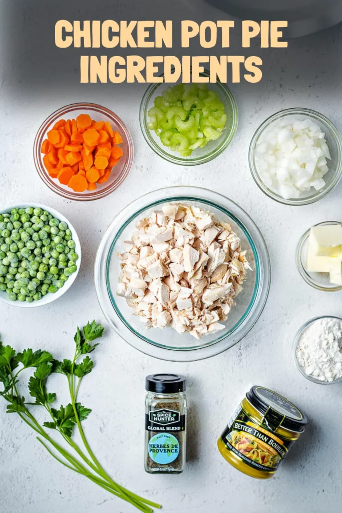 Ingredients include in Cracker Barrel Chicken Pot Pie menu 2025