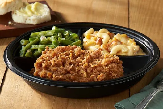 Ten classic homestyle chicken meals in ready-to-serve packaging

