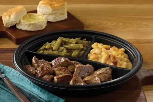 Individually served Cracker Barrel sirloin steak tips for large groups