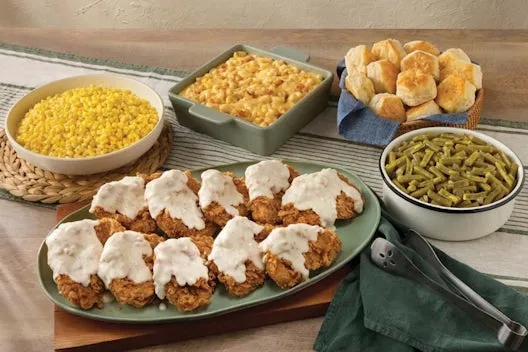 Crispy fried homestyle chicken from Cracker Barrel’s catering menu