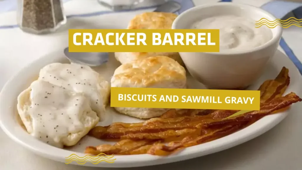 Biscuits topped with traditional sawmill gravy